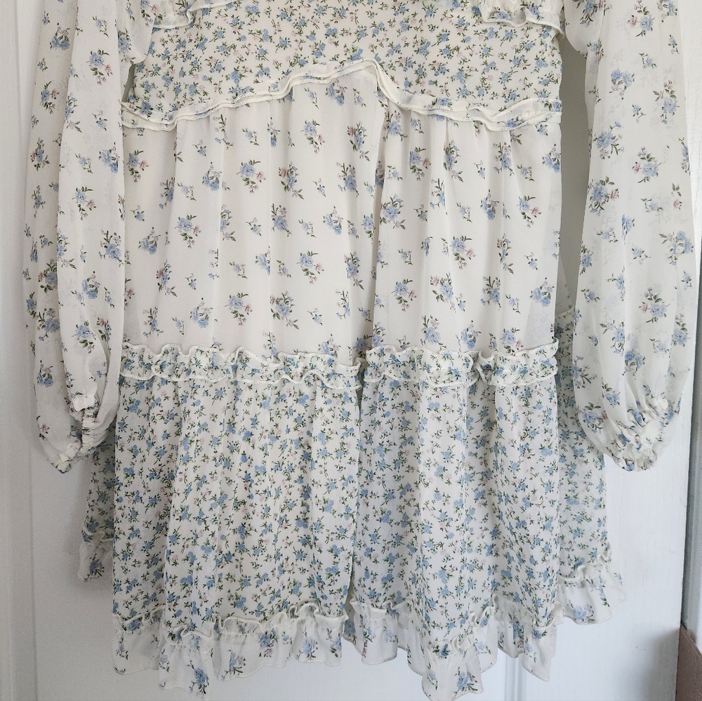 Altar'd State Floral Long Sleeve Mini Dress - Picture 3 of 6